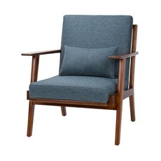 하이파 시드니 원목1인소파 색상3, 다크블루