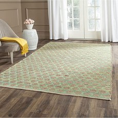 NMT 케이프 코드 컬렉션 Cap820H 손 짠 청록과 자연 황마와 면적 깔개 ( [8 x 10- Teal／Natural] - P079000PNIQZ3K8, 8 x 10- Teal／Natural