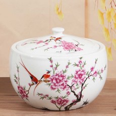 휴대용 사기요강 요강 세라믹 소변통 변기 침상 단지, 백자도 5Kg 밀폐용기 계량컵 증정, 1개