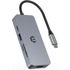 7 in 1 USB C 도킹 스테이션 SUTOUG 허브 멀티포트 어댑터 HDMI 100W PD 3 A 3.0 Type 노트북용 SD/TF 도크, 1개
