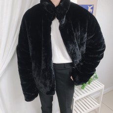 오버핏 밍크 퍼자켓