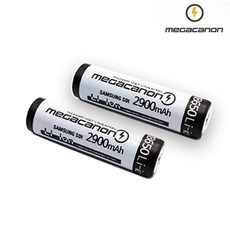 (2개세트) 18650 배터리 메가캐논 2900mAh 충전지, 단일상품