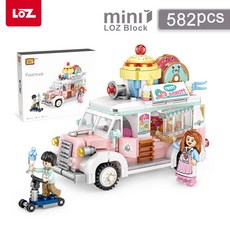 해외 LOZ 로즈 미니 푸드트럭 미니어처 블럭 블럭 성인 스테레오 걸즈-33926, 01.1738/스위트카, 단일옵션