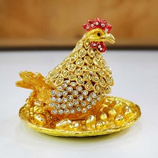집들이야 황금 닭 보석함 닭장식품 장수선물 개업선물 집들이선물 부모님선물, CHI_11(암탉)
