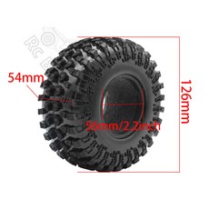 1 9/2 2 인치 고무 타이어 9 휠 1/10 RC 크롤러 TRX4 TRX6 축 SCX10 II III 글래디에이터 90046 RBX10 레이스, N 1PCS, 1개