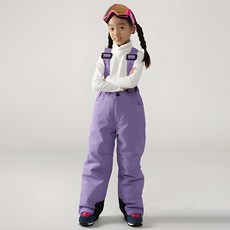Efreeder兒童款純色吊帶滑雪服褲子