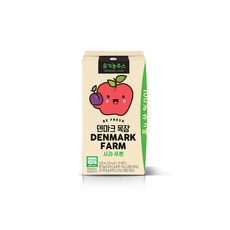 덴마크 목장 유기농 사과 푸룬주스, 120ml, 24개