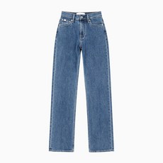 [AK PLAZA] [캘빈클라인진] 여성 하이라이즈 스트레이트핏 미드블루 데님 (J223788-1A4)