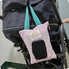 하트 누빔 손잡이 물티슈가방 파우치 지퍼백 케이스 예쁜 고급 업소용, 1개, 블루