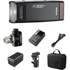 고독스 AD200 프로 포켓 플래시 2.4G TTL 스피들라이트/베어 벌브 스트로브 1/8000s HSS 모노라이트 2900mAh 리튬 배터리 200WS for Nikon So