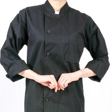대박가운 쿡복 주방가운 빅사이즈 블랙 남녀공용 쉐프복 조리복 DFC76