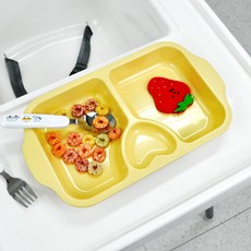 키친유 옥수수 2구 간식접시, 1개, 본품, 옐로우