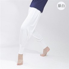 여성 현대 무용 댄스 스포츠 루즈핏 트레이닝 긴바지CXJG, 화이트