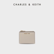 지갑가방 CHARLES&KEITH 심플 패션 지갑 CK6-10680907 쇼트 멀티 카드 지퍼 동전 여성