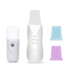 피지흡입기 아쿠아필릴기계 초강력피지흡입기 초음파 진동 스킨 스크러버 딥 페이스 클리닝 머신 미니 자동 분무기 블랙 헤드 여드름 리무버 페이스 스킨 케어, 협동사, 초음파 분무기