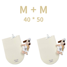 리엔떼 굿다이닝 반려동물 식기매트 흘림방지매트 밥그릇매트 1+1, 1세트, 화이트반원 M+M