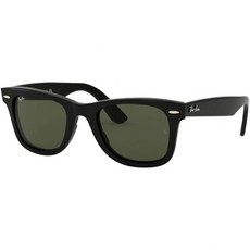 Ray Ban Rb4340 Wayfarer Ease Square 선글라스 + DIW 키트 번들, 10 Dark Black/Green, 50 Millimeters, 1개