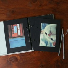 메모리 2공 바인더리필 4X6 액자형양면 블랙