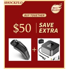 ShockFlo J1772 EVs 어댑터 Tesla to 자동차용 150PSI 타이어 인플레이터 휴대용 공기 압축기, ShockFlo J1772 EVs 어댑터 Tesla t, 1개