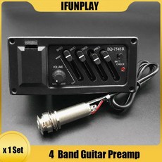 어쿠스틱 기타 프리앰프 앰프 이퀄라이저 튜너 4 밴드 픽업 EQ 7545R 2.5mm 플러그 액세서리 드롭 배송, [02] Endpin Jack