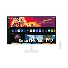 삼성전자 스마트모니터 M7 S32AM701 화이트 UHD 4K 32인치 C-Type 덱스 미러링 넷플릭스 유튜브, LS32AM701UKXKR