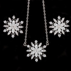 눈꽃귀걸이목걸이세트