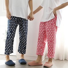 [속옷도둑]순면 특면 커플 잠옷바지 남성 파자마 여성 수면바지 해피