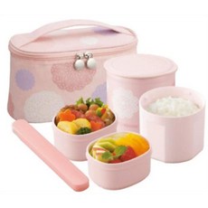 상인 (ZOJIRUSHI) 보온 도시락 [찻잔 약 1 잔 분] SZ-GC02-PD 레이스 핑크, 1개