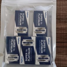 슈퍼 플래티넘 스테스 면도날 수동 양면 카운트, 3.50pcs