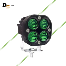대신스토어 고출력 40W LED 써치라이트 화려한 네가지 LED 모델 / 오토바이등/낚시등/집어등/지게차/트랙터/포크레인/랭글러/차폭등/작업등/루비콘 DC 12-24V전용, 그린(Green), 1개
