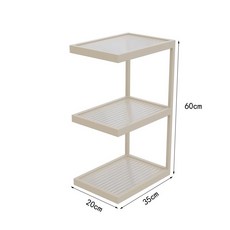 침대옆수납장 3단 틈새 낮은 침대선반 모던 수납장 거실 북유럽 테이블, 1. 유백색(20x35x60) - 머릿장