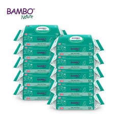 밤보 아기 물티슈 1박스(72매x10팩), 10개