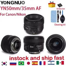 YONGNUO 캐논 니콘 DSLR 카메라용 렌즈 YN35mm F2.0 F2N YN50mm F1.8 F1.8N F 마운트 D7100 D3200 D3300 D3100 D90, 50mm F1.8 Nikon