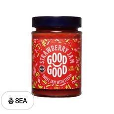 굿굿잼 저칼로리 스테비아 딸기잼, 330g, 8개
