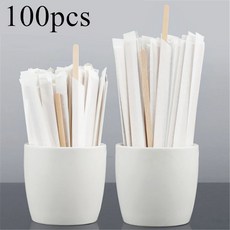 단일 포장 커피 목재 교반기 일회용 교반 막대 스틱 티 음료 14cm 19cm 100 개 500, 19 cm, 100개