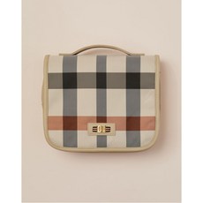 닥스 골프 여성 20SS 베이지 체크 멀티 행잉 파우치 DNGF0E912I3, DARK BEIGE