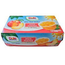DOLE 돌 다이스 복숭아 컵과일, 16개, 113g