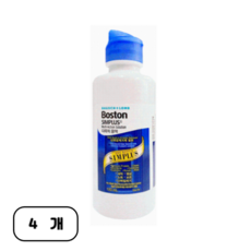 바슈롬 보스톤 심플러스 다목적 렌즈 세정액, 120ml, 4개