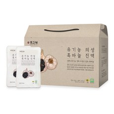 100% 유기농 의성 흑마늘진액 천연 발효 흑마늘즙 액기스 농축액, 30개, 80ml