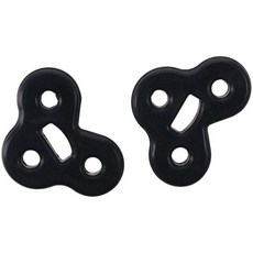 2Pcs C2C32948 블랙 배기-리어 행거 머플러 고무 단열재 3.3x1.9x0.4인치 고밀도 자동차용 구멍 3개 포함