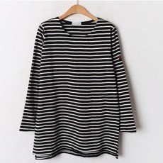 라스보라 무늬 단색 트임 밑단으로 4만원대 선물 심플한 포인트를 주는 긴팔티 E-1689931