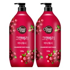 샤워메이트 크랜베리 바디워시 (1200ml) 대용량, 1200g, 2개