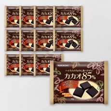 NIKKOH 카카오 85% 초콜릿 (폴리페놀 124mg함유) 12봉세트, 12개, 85g