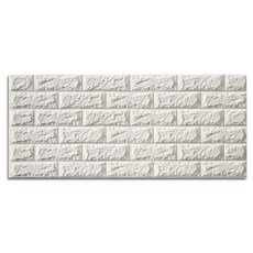 젠틀맘 프리미엄 폼블럭 벽돌폼 벽지 시트지 인테리어, 1개, y01_폼블럭화이트(100x37cm)
