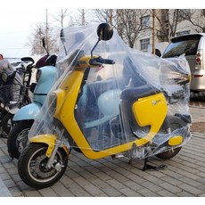 오토바이 보호커버 비 먼지 황사 페인트 송화가루 보호비닐, 바이크 투명PE커버(L)