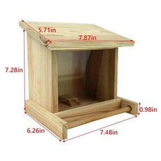 구멍 새 둥지 새장 단열 나무 사육 상자 집 정원 파티오 장식 작은, 1. 7.48x6.26x7.28in, 1개