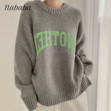 NK8AAS101U-20
  나바바 NK941 여성 데일리 레터링 포근 니트 스웨터 