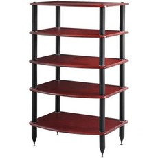판게아 오디오 벌컨 5선반 오디오 랙 미디어 스탠드 및 구성품 캐비닛 5선반 블랙, 5 Shelf Rosenut Red
