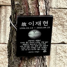 비석 수목장 소형 묘비석 묘비 평장묘 표지석 자연장 기독교 유럽 스톤 추모공원 온더스톤 150x100mm(걸이형/막대형/부착형) 상품 이미지