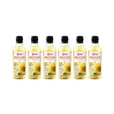 백설 CJ 해바라기씨유, 500ml, 6개